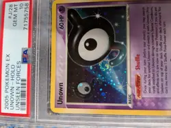 Pokemon Unown EX Unseen Forces Rare Holo with Swirl. #J/28 PSA 10 - Image 3