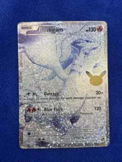 Pokemon TCG Celebrations 25th Anniversary Reshiram And Zekrom Full Art Near Mint - Image 2