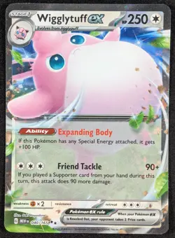 Wigglytuff EX Scarlet Violet 151 Double Rare Pokemon Card 040/165 (NM) - Image 1