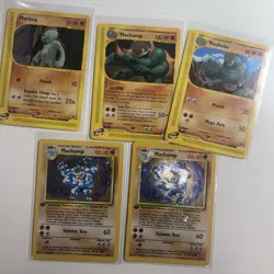 1st edition Pokemon MACHAMP Card BASE Set 8/102 Holo Rare PLAYED#8 + evolutions - Image 3
