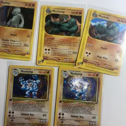 1st edition Pokemon MACHAMP Card BASE Set 8/102 Holo Rare PLAYED#8 + evolutions - Image 4