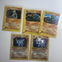 1st edition Pokemon MACHAMP Card BASE Set 8/102 Holo Rare PLAYED#8 + evolutions - Image 5