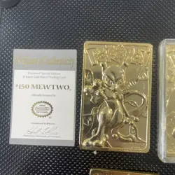 1999 Pokemon 24K Gold Plated Trading Card Limited Edition Burger King Lot Of 5 - Image 2