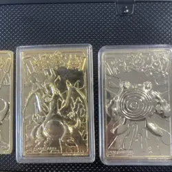 1999 Pokemon 24K Gold Plated Trading Card Limited Edition Burger King Lot Of 5 - Image 3