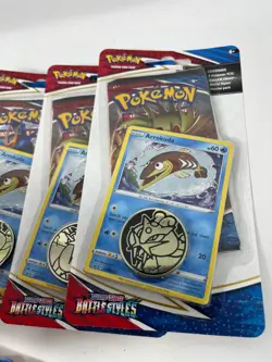 X14 Pokemon TCG Battle Styles Charmander Arrokuda Holo Promo Coin Booster Cards - Image 2