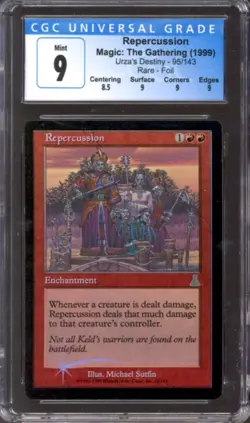 Magic MTG Urza's Destiny FOIL Repercussion 95/143 CGC 9 NEAR MINT NM - Image 1