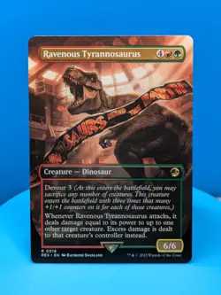 MTG - Ravenous Tyrannosaurus (Borderless) - Jurassic World - NM - NON-Foil - Image 1