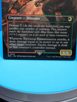 MTG - Ravenous Tyrannosaurus (Borderless) - Jurassic World - NM - NON-Foil - Image 2