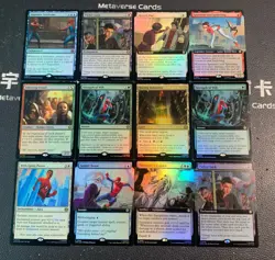 Magic MTG Spider-Sense Parker Luck Borderless Foil Marvel Spider-Man Lot*12 - Image 1