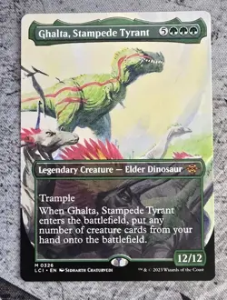 Mtg Ghalta, Stampede Tyrant Borderless The Lost Caverns of Ixalan NM Mythic - Image 1
