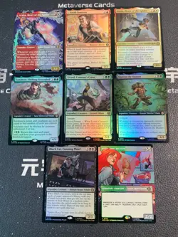 Magic MTG Kraven the Hunter Borderless Foil Marvel Spider-Man Lot*8 - Image 1