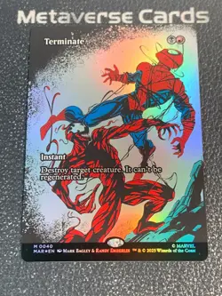 Magic MTG Terminate 0040 Borderless Foil Marvel Spider-Man - Image 1