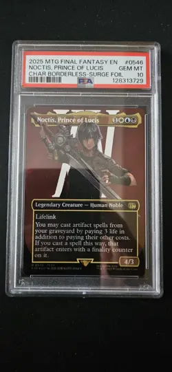 Noctis, Prince of Lucis (Borderless) (Surge Foil) Final Fantasy Foil PSA 10 - Image 1