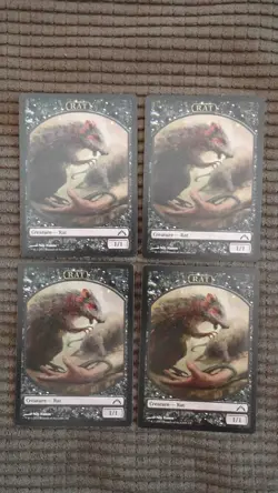 Magic: the Gathering / MtG Rat Token (1/1) x4 Gatecrash - Image 1