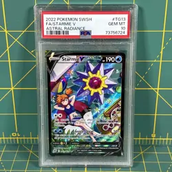 2022 POKEMON ASTRAL RADIANCE #TG13 FULL ART STARMIE V PSA 10 48 Sleeves - Image 1