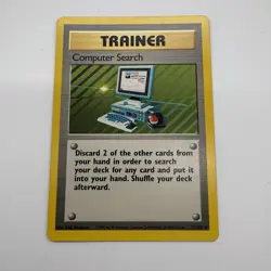Pokemon TCG Computer Search 71/102 Base Set Rare Lightly Played WOTC Free Ship - Image 1