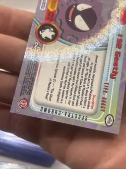 2000 Topps Chrome Pokemon TV Animation Series 2 Spectra #92 Gastly - Image 5