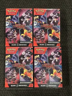 Pokemon TCG Sealed Destined Rivals Booster Bundles (x4) - Image 1