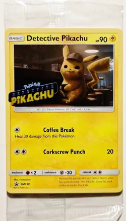 Pokemon SM190 "Detective Pikachu" Stamped Holo Promo *NEW SEALED* 2019 Card - Image 1