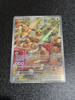 Pokemon Eevee TCG Holo Illustration Card 188/167 Twilight Masquerade Rare - Image 1