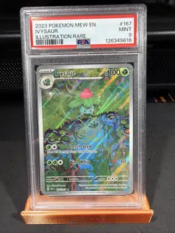Pokemon TCG Ivysaur Holo Card 167/165 Scarlet & Violet 151 PSA 9 Mint - Image 1