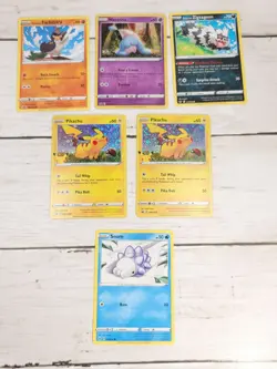 25th Anniversary General Mills Cereal Pokemon Cards. 6 Cards. 2 Pikachu Foil - Image 1