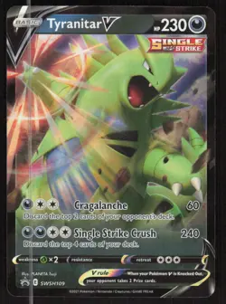 Pokemon TCG SWSH: Sword & Shield Promo Cards #SWSH109 Tyranitar V NM - Image 1