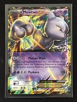 Pokemon TCG XY Mewtwo EX Black Star Promo Holo Card XY183 - Image 1
