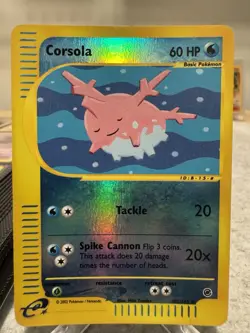 Corsola- Pokemon Card TCG - Expedition- Reverse Holo 102/165 -rare - Nintendo LP - Image 1