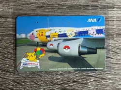 Rare Japan ANA Pokemon Jet Phone Card 50 Units Pikachu Mew Togepi Promo 1990s - Image 1