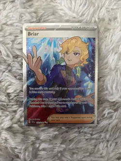 Pokemon TCG Briar Full Art Trainer Ultra Rare Card Sv07 Stellar Crown 163/142 - Image 1