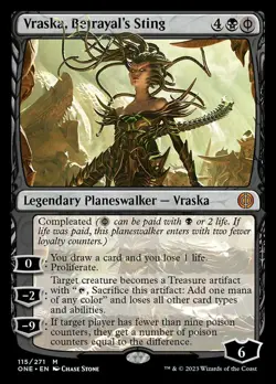 MTG Vraska, Betrayal's Sting, Light Play, English Phyrexia: All Will Be One - Image 1