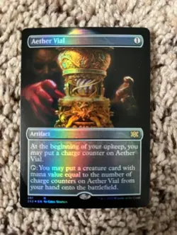 MTG- Aether Vial x1 - Double Masters Borderless FOIL - Image 1
