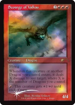 NM MTG RETRO FOIL SCOURGE OF VALKAS SECRET LAIR PROMO FESTIVAL IN A BOX ATLANTA - Image 1