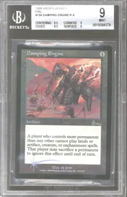 Magic MTG Urza's Legacy FOIL Damping Engine BGS 9 (9.5, 9, 8.5, 9) NEAR MINT NM - Image 1