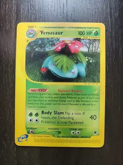 Pokemon TCG Venusaur Card 68/165 Rare, Expedition Set E Reader - Image 1