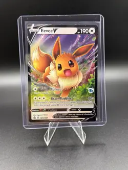 2020 Eevee V Black Star Promo Ultra Rare SWSH065 Holo Pokemon Card - Image 1