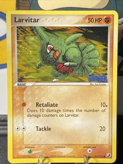 Pokemon TCG Larvitar 61/115 Unseen Forces Reverse Holo Stamped Vintage 2005 - Image 1