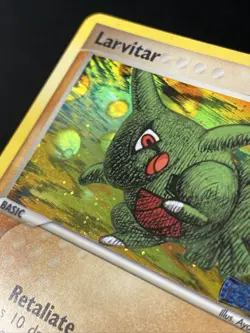 Pokemon TCG Larvitar 61/115 Unseen Forces Reverse Holo Stamped Vintage 2005 - Image 2