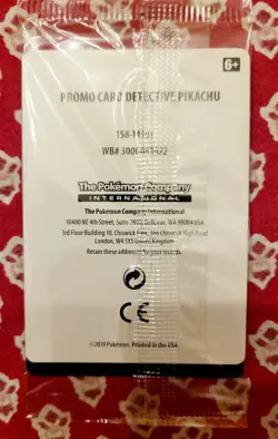 Pokemon 2019 Black Star Promo SM190 Stamped Holo Detective Pikachu Sealed - Image 2