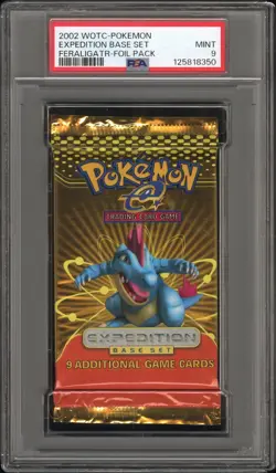 2002 WOTC-POKEMON EXPEDITION BASE SET FOIL PACK FERALIGATR POKEMON PSA 9 - Image 1