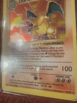 Pokemon TCG Charizard 004/102, Base Set (Shadowless) Holo Rare Wizards - Image 4