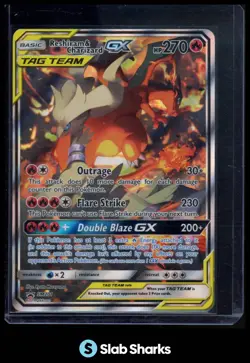 2016 POKEMON SM BLACK STAR PROMOS #SM201 RESHIRAM & CHARIZARD TAG TEAM - Image 1