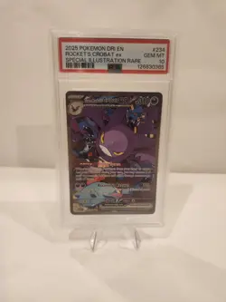 2025 Pokemon TCG: Destined Rivals - Team Rocket's Crobat EX 234/182 SIR PSA 10 - Image 1