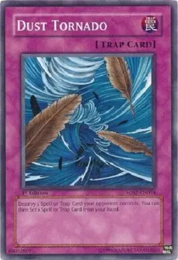 Yugioh - Dust Tornado - 1st Edition - NM - Plus Free Holographic Card - Image 1