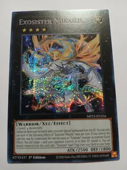 Yugioh Exosister Mikailis Prismatic Secret Rare MP23-EN256 1st Ed LP - Image 1