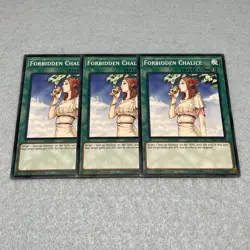 Yugioh Forbidden Chalice SDPL 1st Edition Common 3 Card Playset NM - Image 1