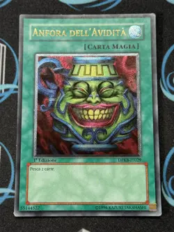 Yugioh Pot Of Greed Ultimate Rare 1st Edition DPKB-EN029 LP Italain - Image 1