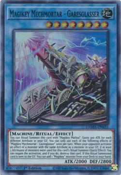 MAGIKEY MECHMORTAR - GARESGLASSER DAMA-EN033 YUGIOH DAWN OF MAJESTY (SUPER NM) - Image 1