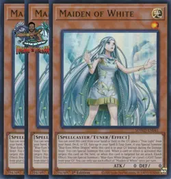 Yugioh! 3x Maiden of White SDWD-EN041 Ultra Rare 1st Ed NM - Image 1